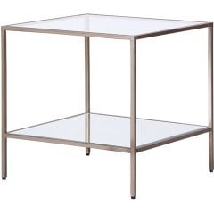 Lea Gümüş Metal Standart Yan Sehpa & Komodin
